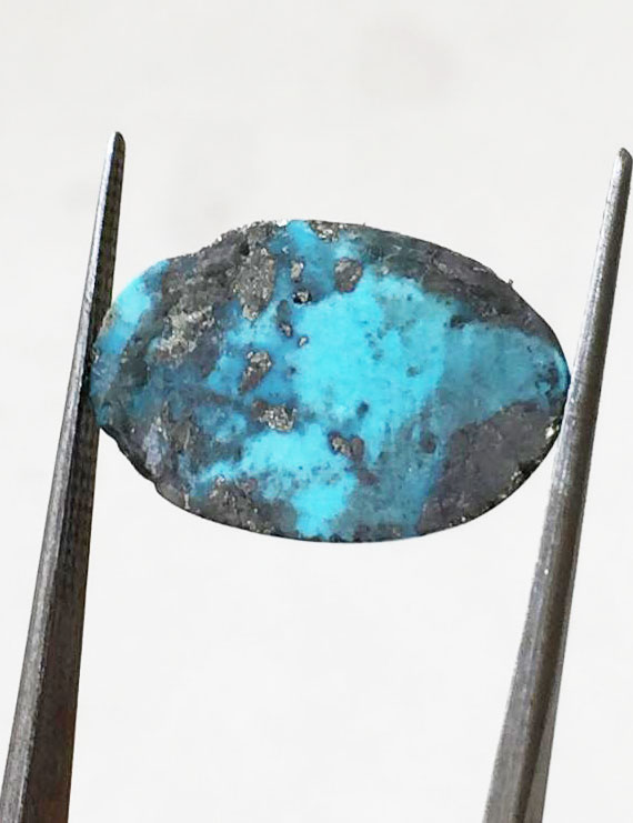 10.34 Ct Natural Irani Firoza (Iranian Turquoise) – Certified Original Gemstone | Gemshub